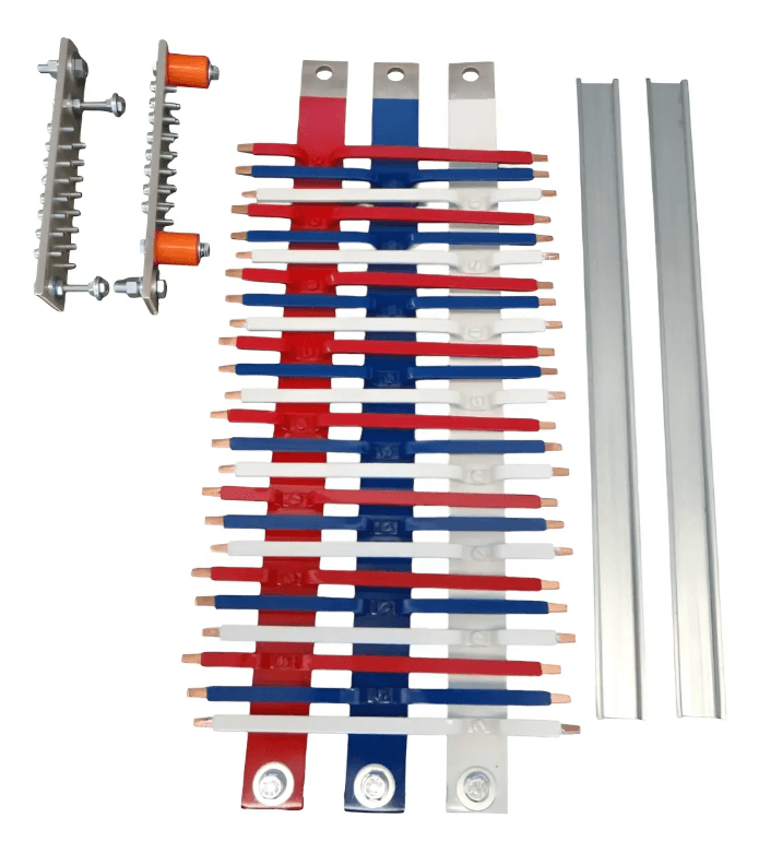 Kit Barramento Trifásico 600a 48 Derivações Ate 63a Inova