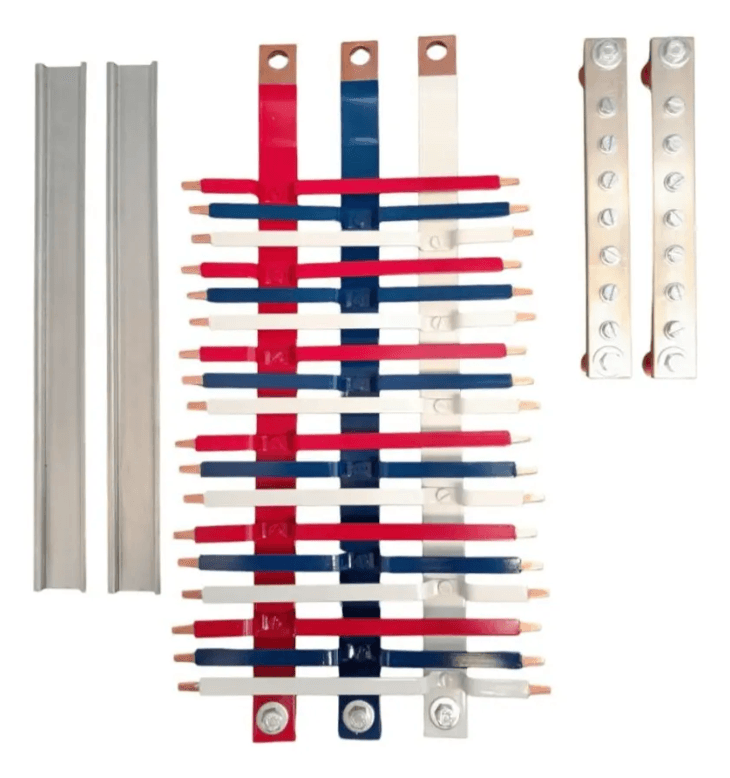 Kit Barramento Trifásico Espinha De Peixe 400a 32 Polos 63a